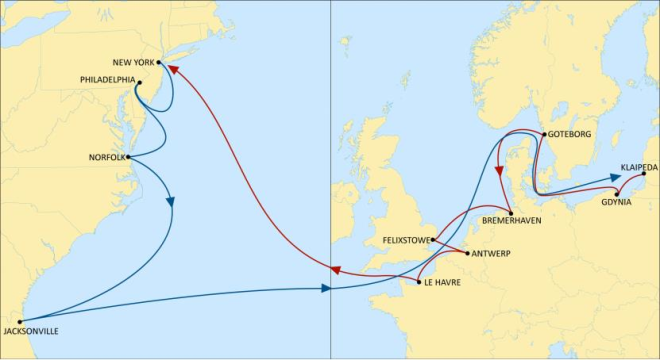 MSC美线航线 MSC美线航线